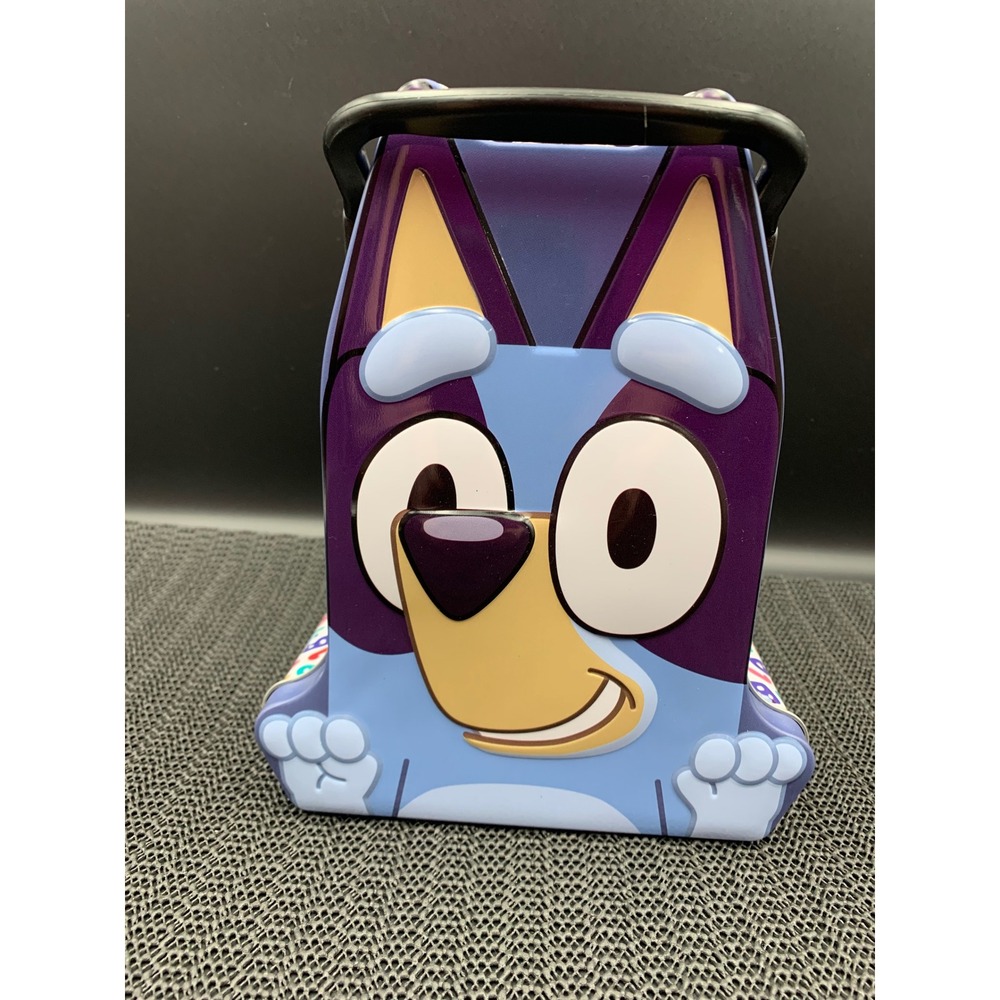 Bluey Character Tin Lunch Box Metal Storage Case Alphabet Print Tin Box Co 766